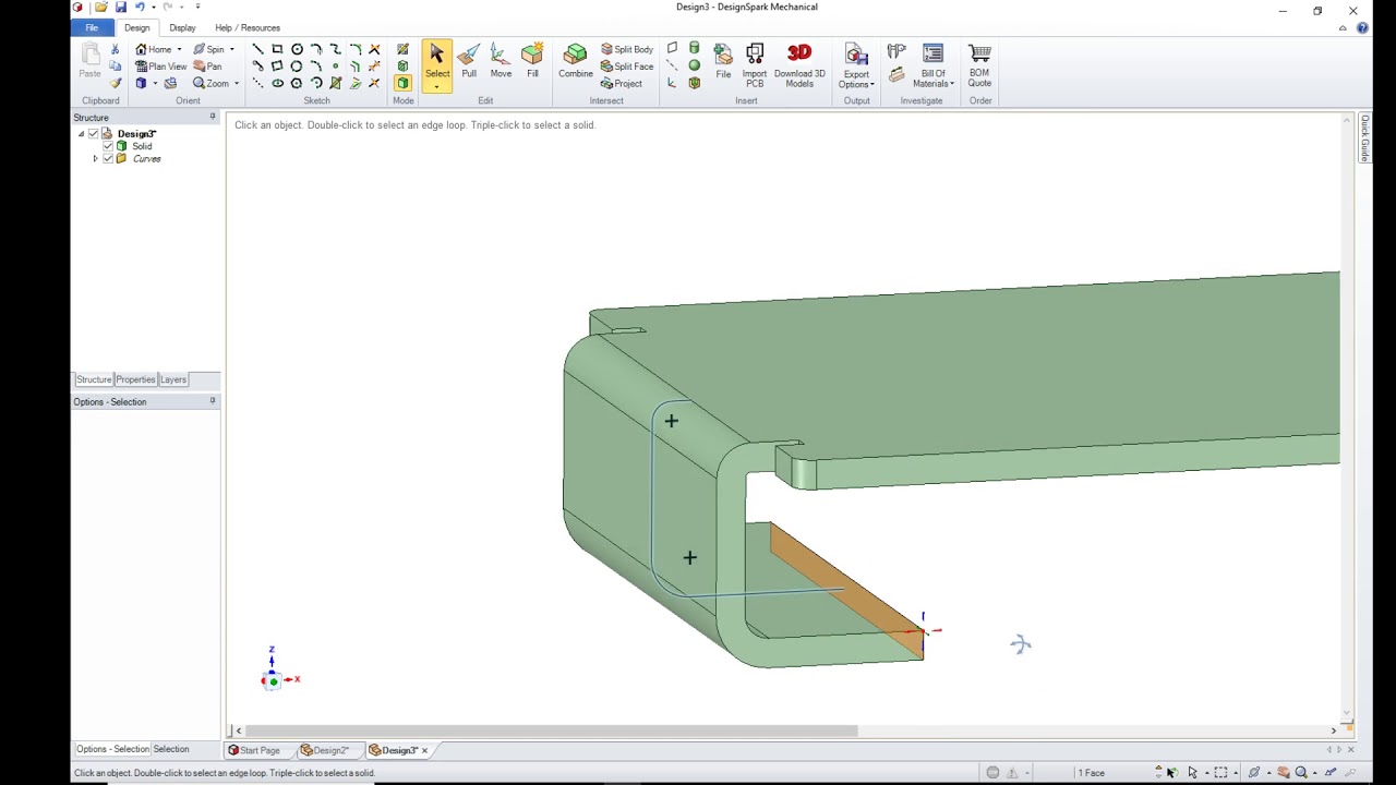 DesignSpark Mechanical: Basic sheet metalwork #1