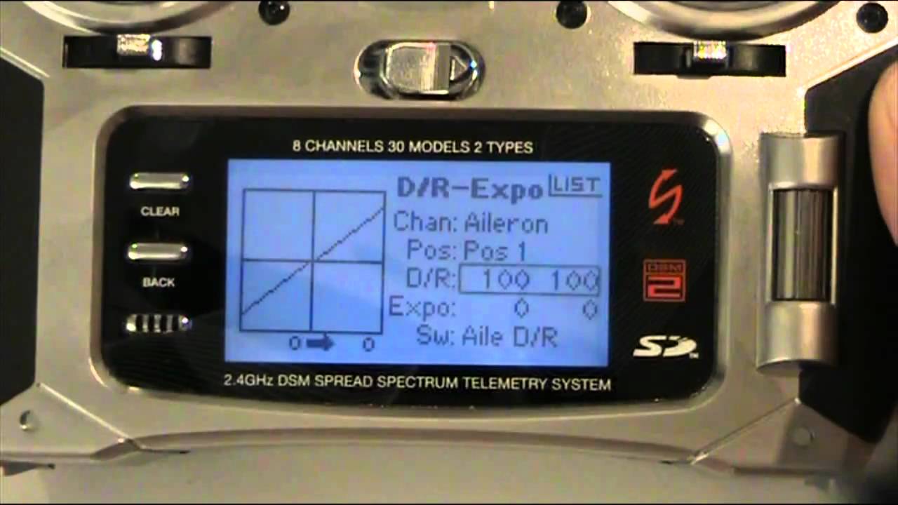 Spektrum DX8 - Airplane Setup