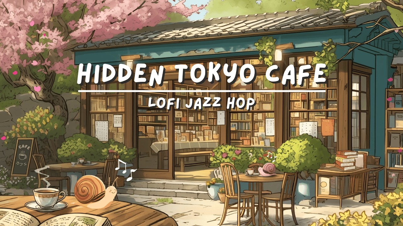 tokyo lofi jazzhop 🎧 ghibli hidden blossom cafe 🌸☕️ | lofi jazz hop to focus, study & read [3 hours]