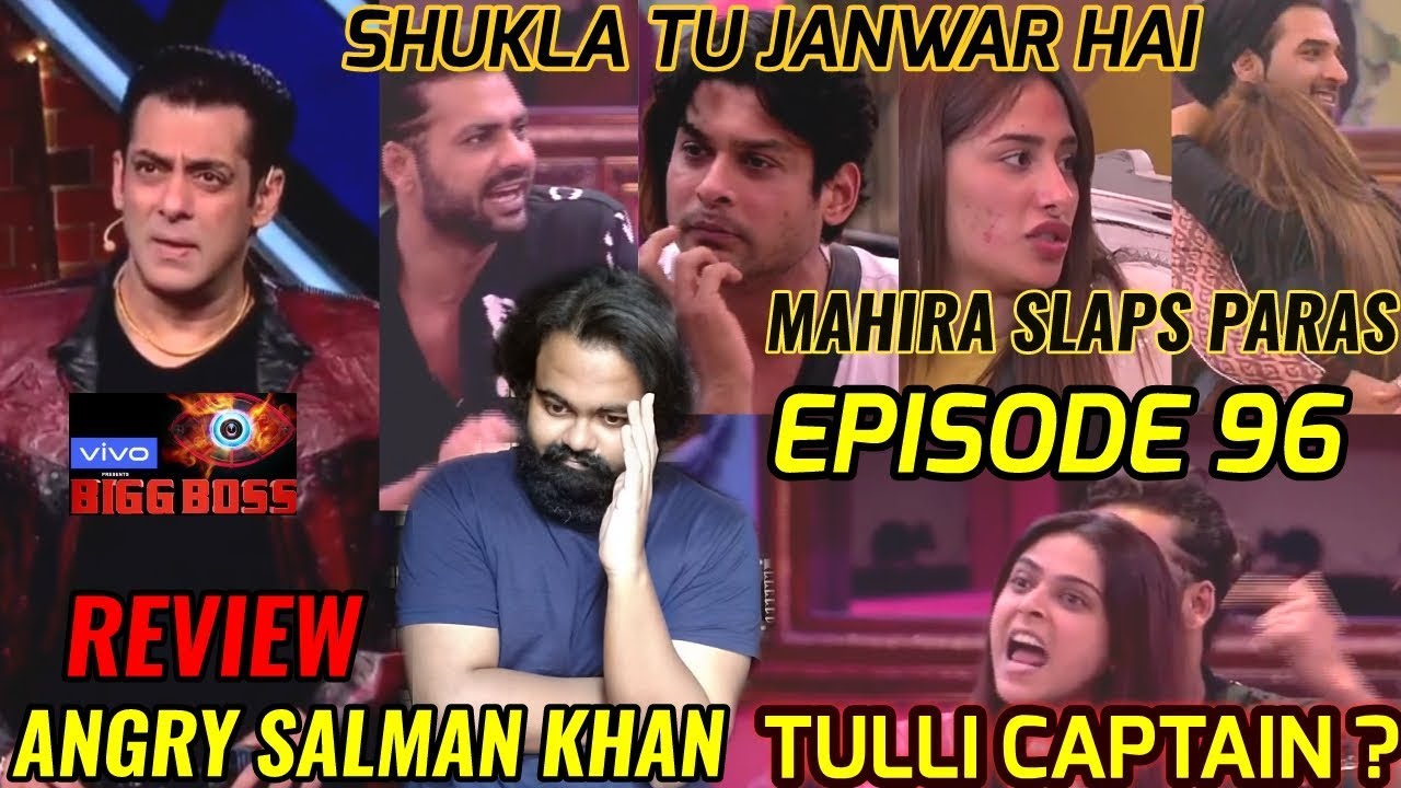 BIGG BOSS SEASON 13 | EPISODE 96 | 3rd JAN 2020 | REVIEW | ANGRY SALMAN KHAN | MAHIRA SLAPS PARAS