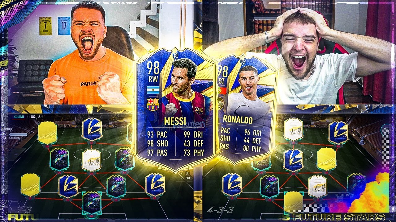 FIFA 21: TOTY MESSI vs TOTY RONALDO SQUAD BUILDER BATTLE 😱😱