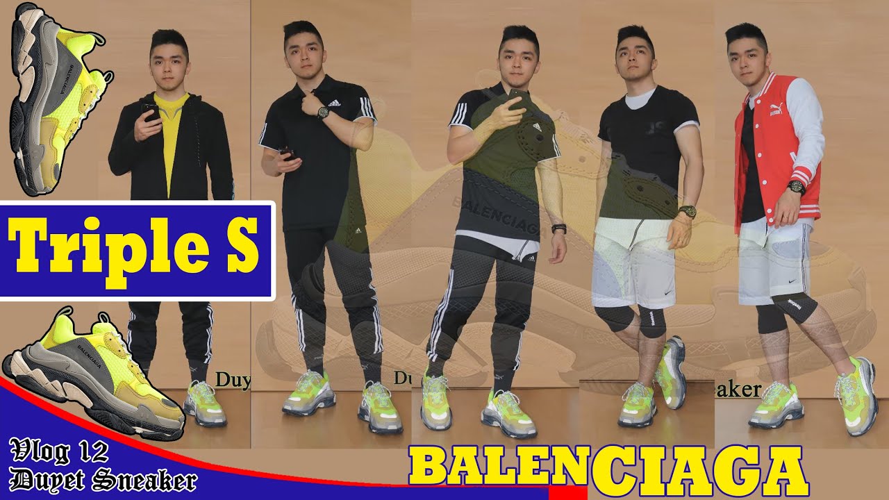 Review BALENCIAGA Triple S HÀNG THẬT - Bản 2018 màu 300% | Vlog 12 - Duyet Sneaker