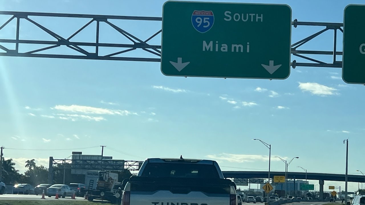 Fort Lauderdale to Miami Beach Rush Hour Driving Traffic LIVE