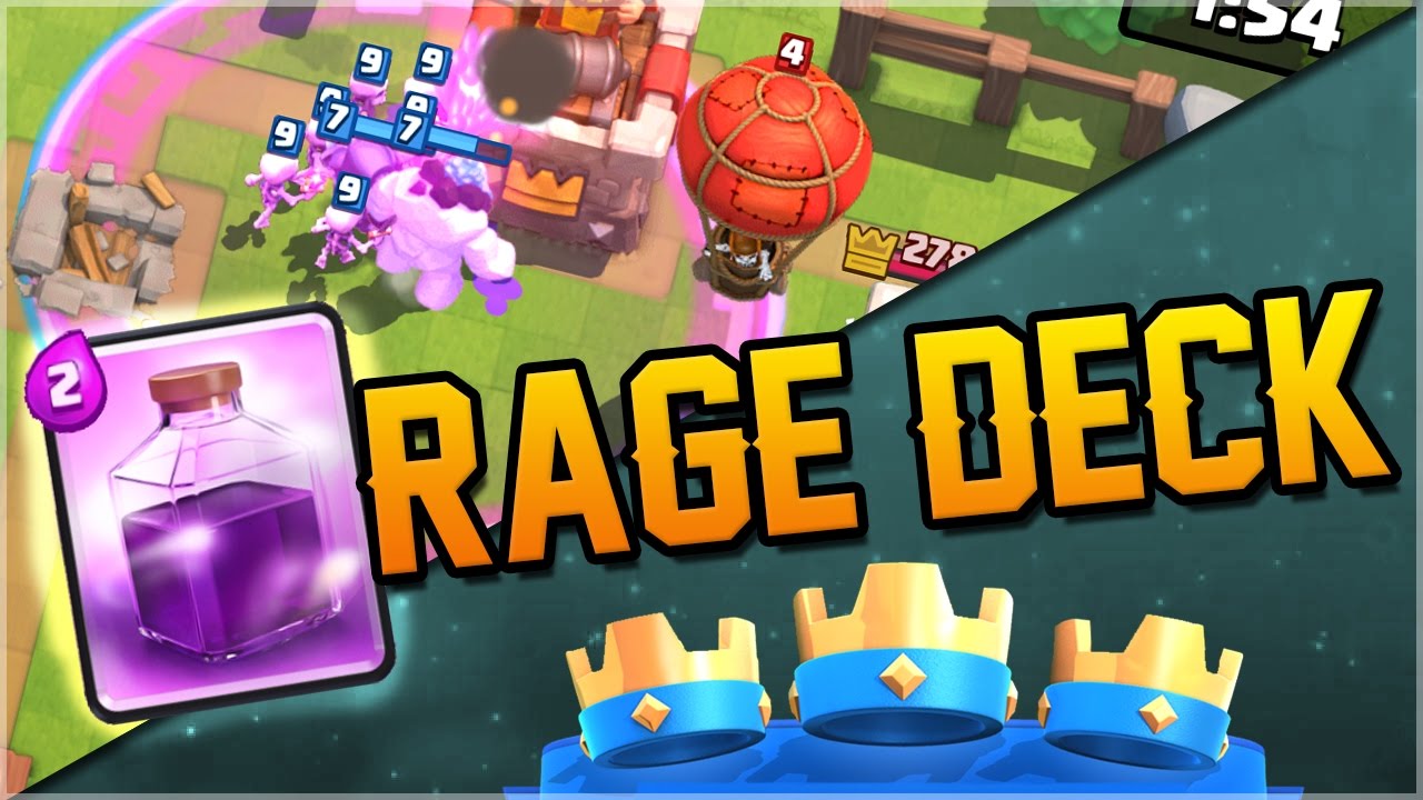 RAGE IS BACK! Clash Royale - Best Rage Spell Deck and Strategy