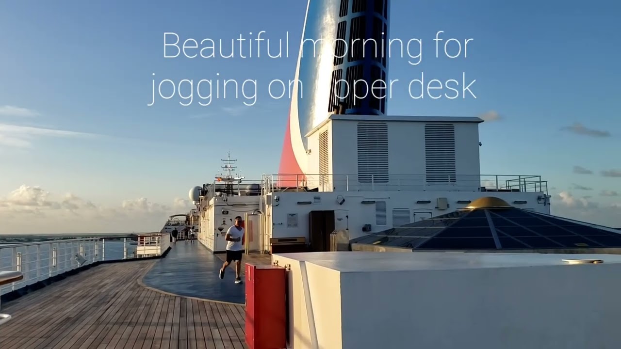 Jogging on the upper desk 