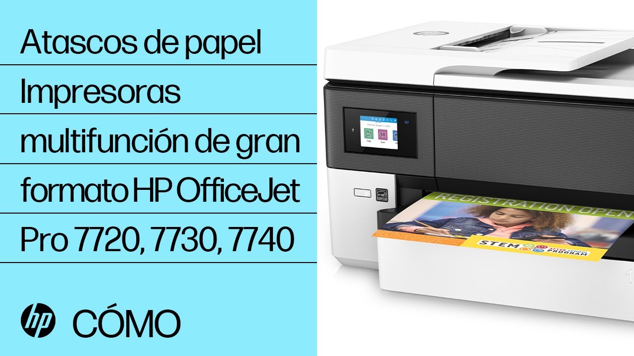 Atascos de papel | Impresoras multifunci&oacute;n de gran formato HP OfficeJet Pro 7720, 7730, 7740 | HP