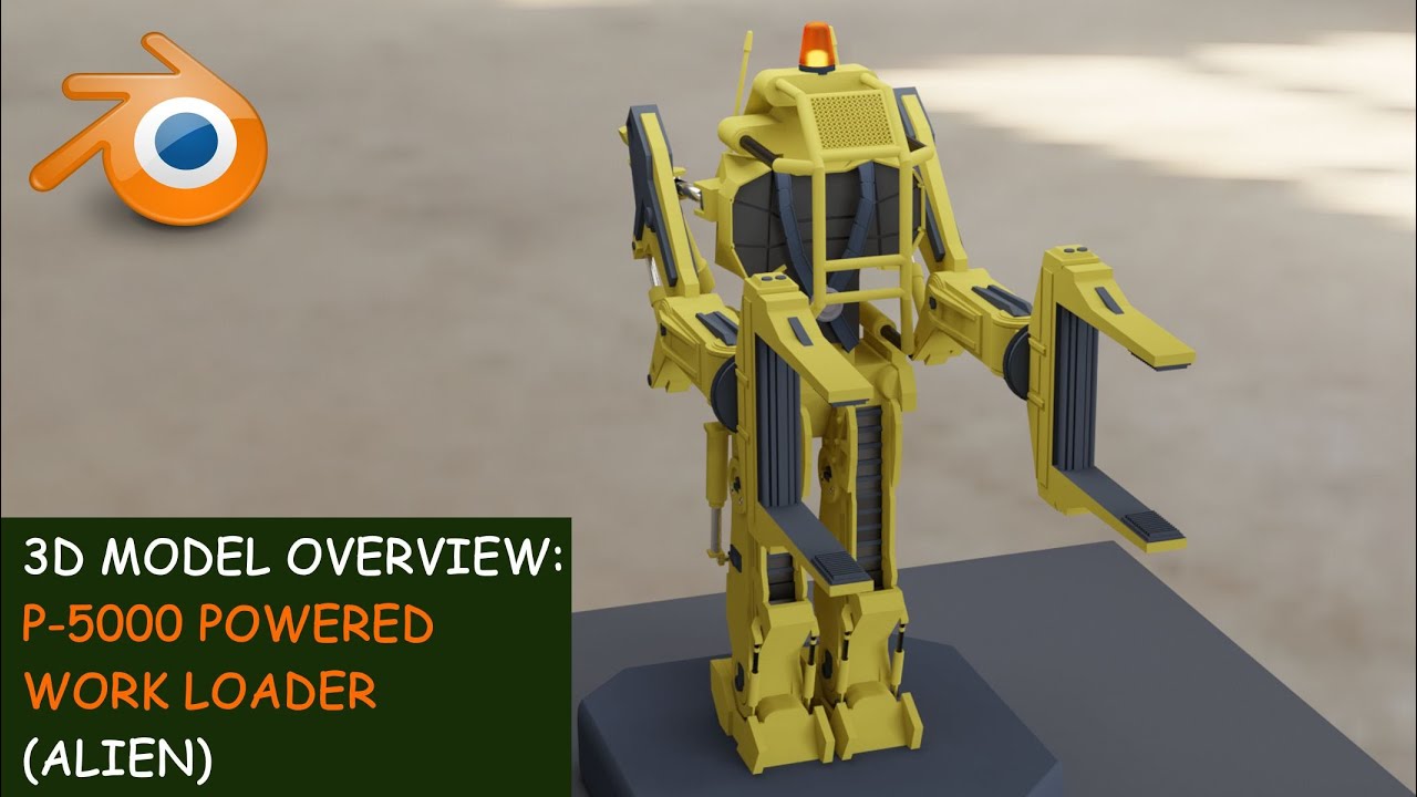 3D Model: P-5000 Powered Work Loader (Alien) - Render Preview