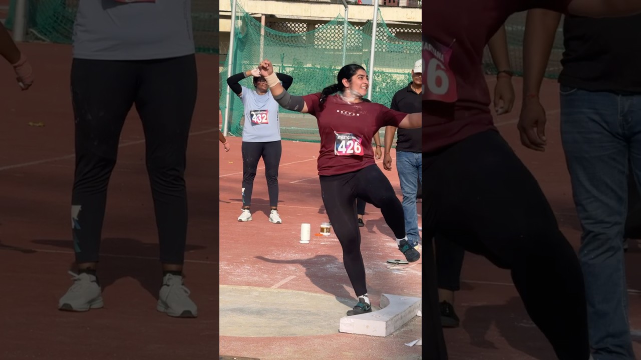 Haryana Senior Athlatic Meet Narwana Shotput Girl Final #viral #new #news