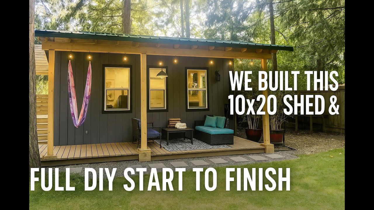 We Built This 10x20 Shed & Deck Ourselves | Full DIY Start to Finish