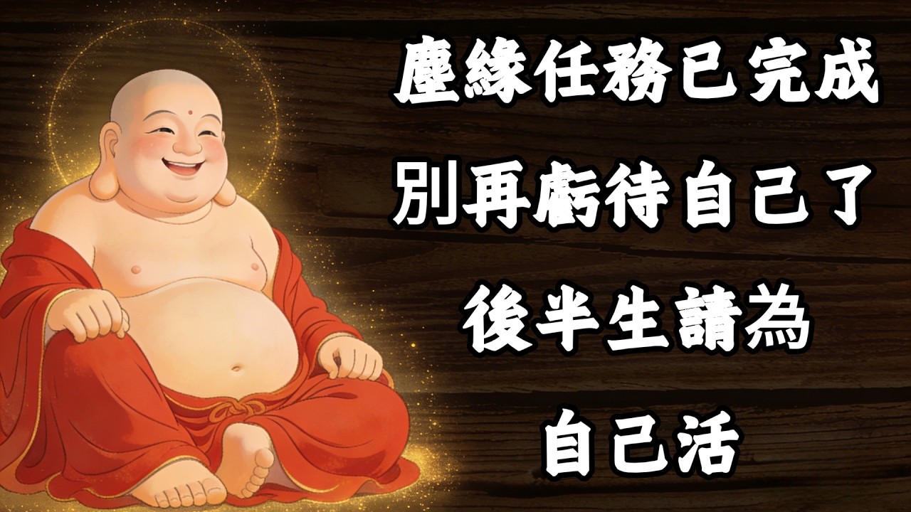 你的塵緣任務已完成，別再虧待自己了，佛说：後半生請為自己活！這才是最高級的活法！ #覺醒 #禪悟人生 #人生感悟 #情感 #佛法 #正能量#菩提解脫道#心靈成長