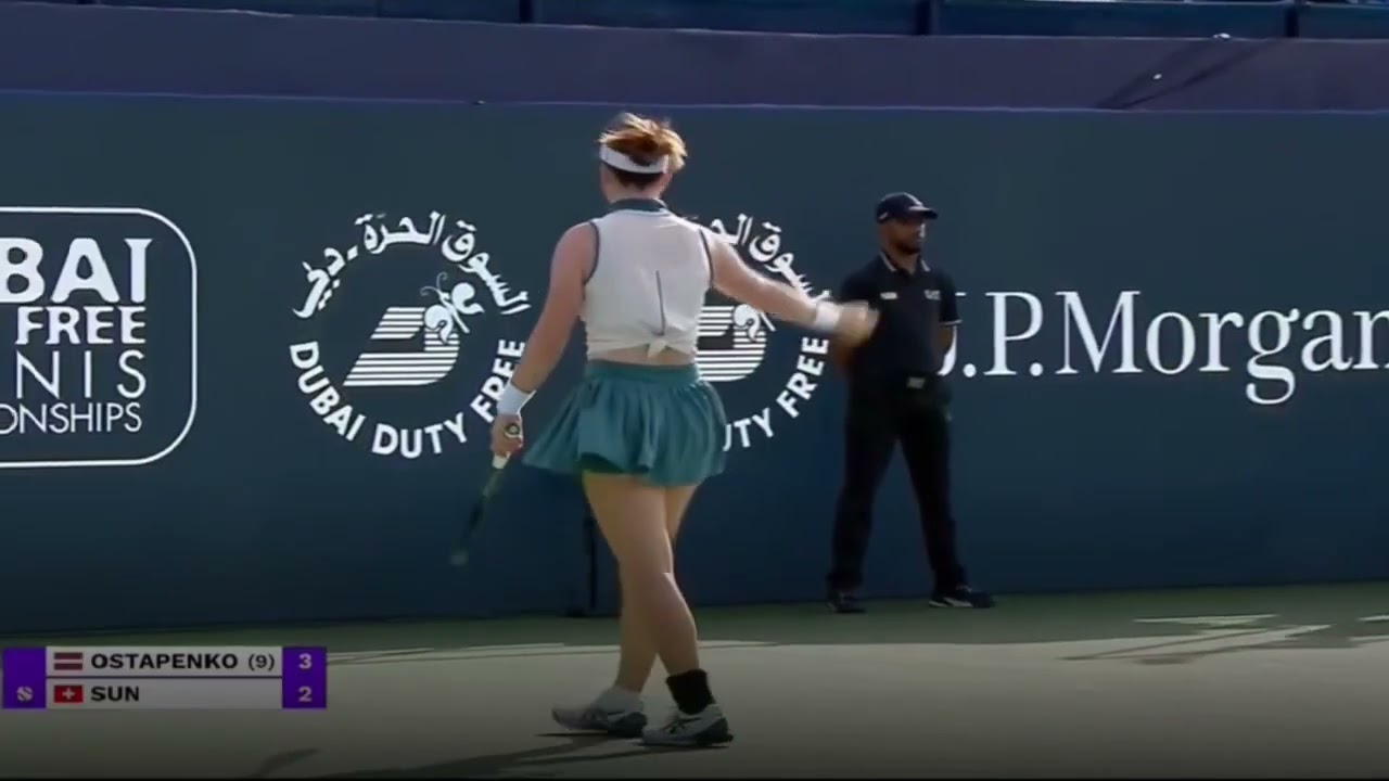 Jelena Ostapenko vs Lulu Sun Full Match Highlights   WTA Dubai Tennis Championships 2024