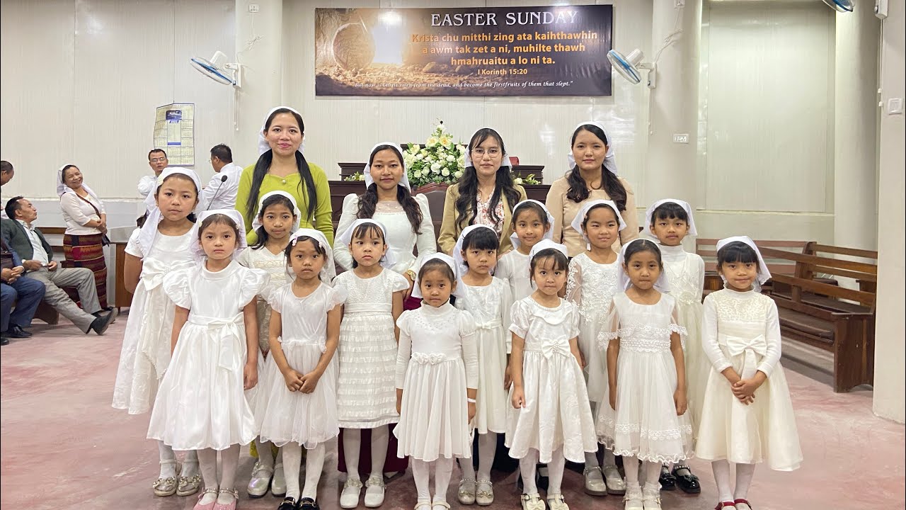 Hmangaihna ropui Worship Dance by Naupang Sunday School || Easter Sunday (zan inkhawm) 09.04.23