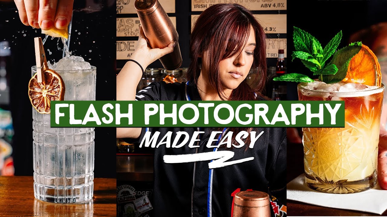EASY OFF CAMERA FLASH SETUP FOR COCKTAIL PHOTOGRAPHY!