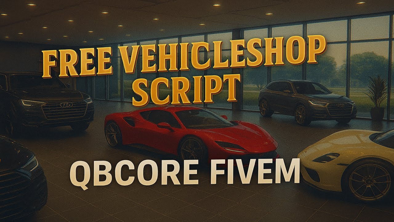 Free Vehicleshop Script Fivem | Clean & Dynamic UI | Qbcore Framework