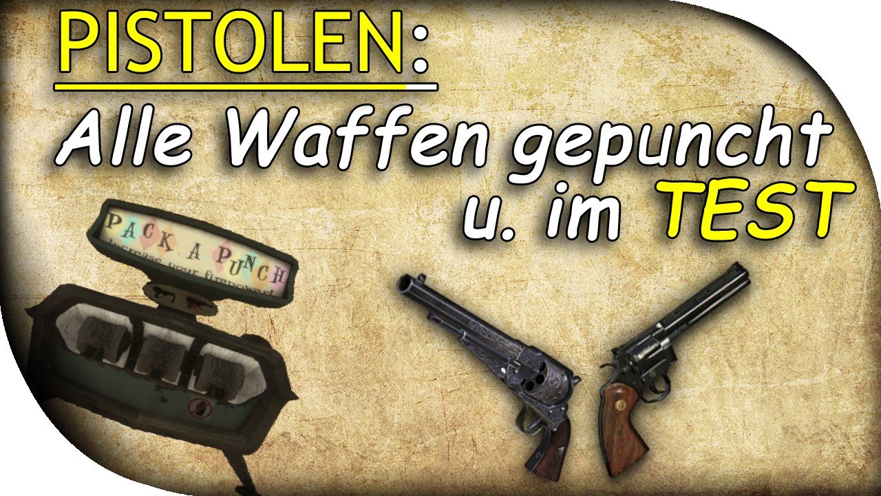 BO2 Zombies: Alle Waffen gepuncht - PISTOLEN // Pack a Punch // Mask Zombies [German]