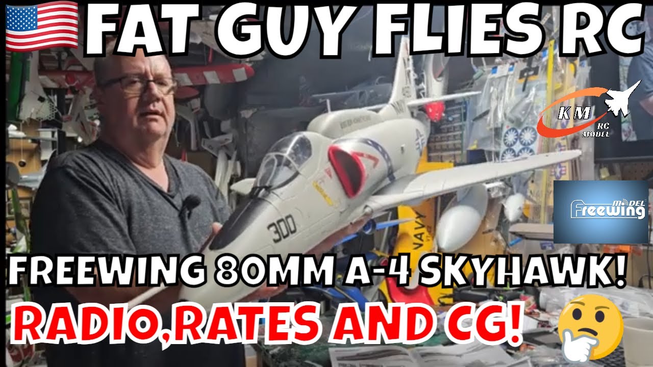 FREEWING 80MM A-4 SKYHAWK RADIO,RATES AND CG by FGFRC #aviation #rc