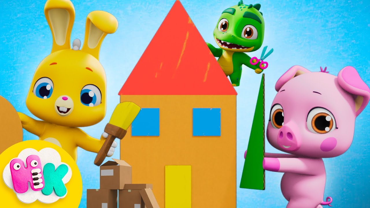 Shapes with Cardboard 📦🧑‍🎨 Song for Kids | HeyKids Nursery Rhymes