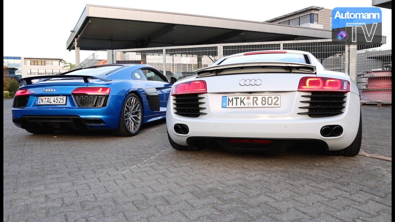 Audi R8 V8 vs. V10 PLUS - pure SOUND (60FPS)