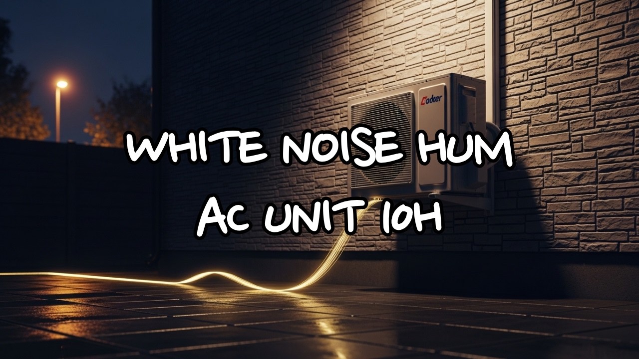 ⚪ White Noise for Focus 🌙 | AC Outdoor Unit Hum | 10 Hours (No Music)