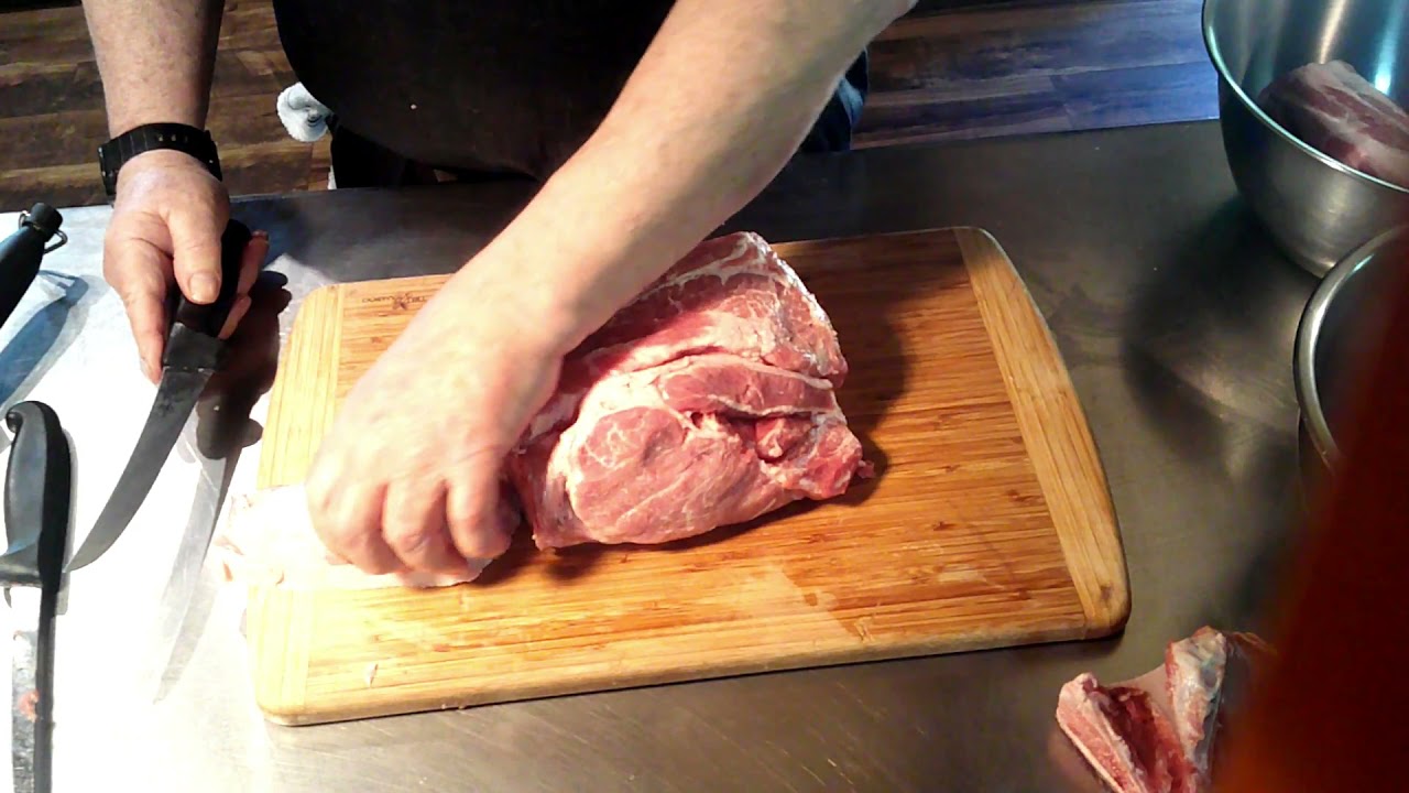 Cutting up Pork Butt