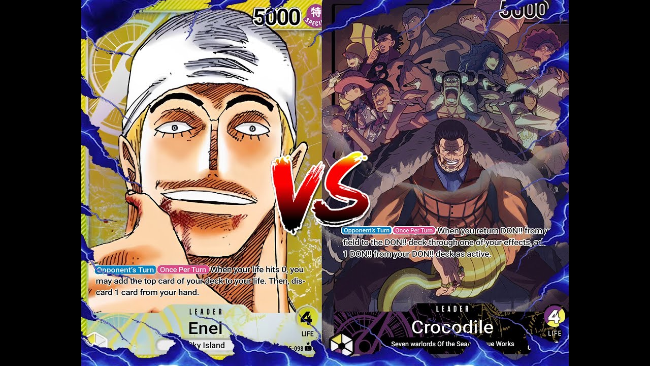 One Piece Card Game Locals OP06 EB01 Enel vs Yellow Purple Crocodile