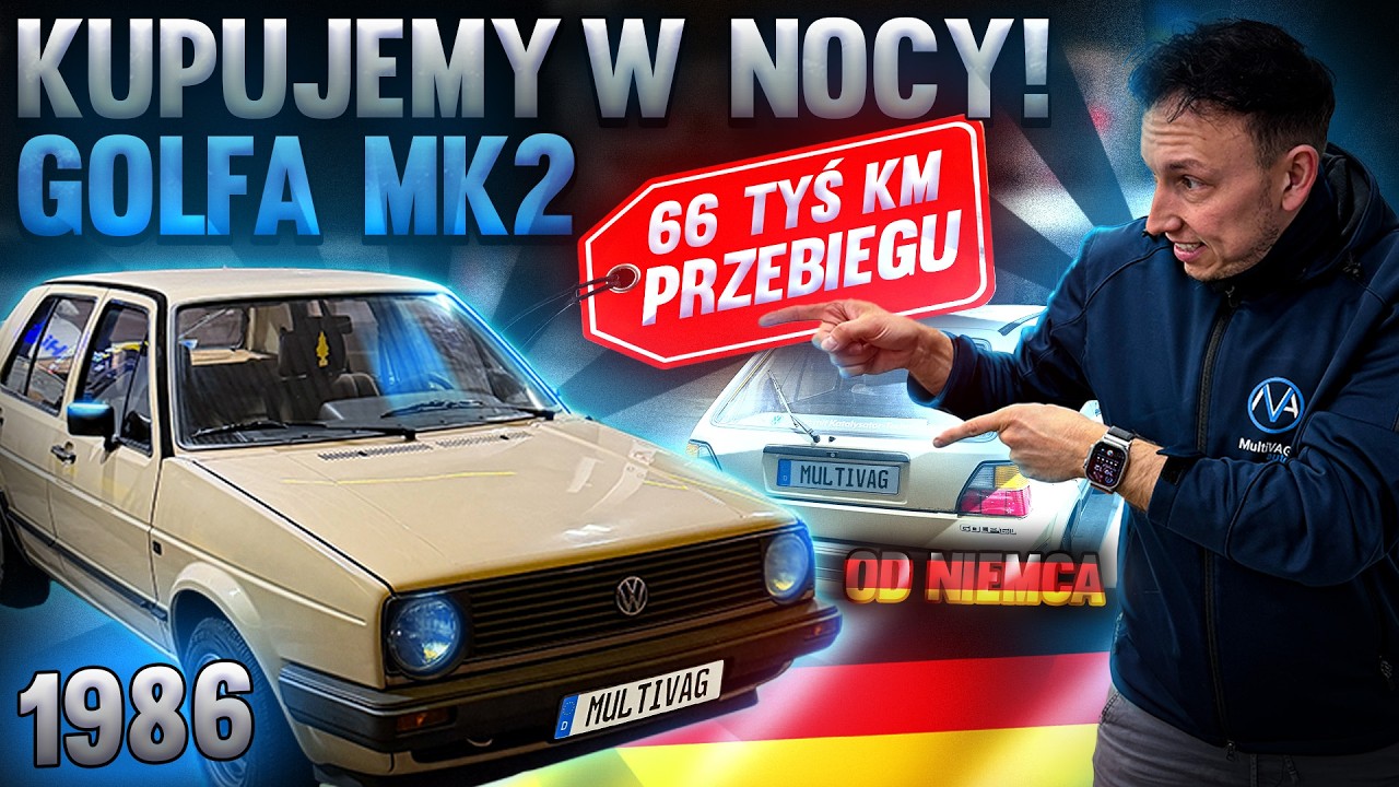 Tani klasyk z Niemiec VW Golf MK2 66 tys. km &ndash; okazja? 😳 Kupujemy w nocy - Co może p&oacute;jść nie tak?