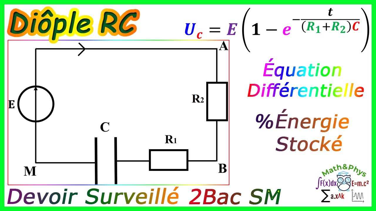 Dipole RC - Circuit RC - Équation Différentielle - 2 Bac SM - [Exercice 2]