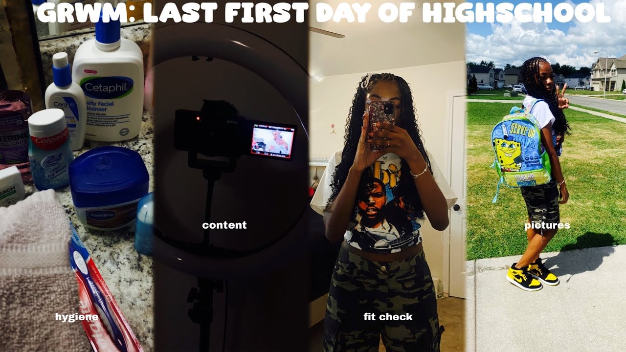 GRWM: LAST FIRST DAY OF HIGHSCHOOL