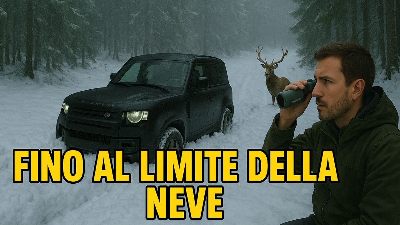 Мы видим оленя во время дикой внедорожной дороги в Альпах! 🇮🇹❄