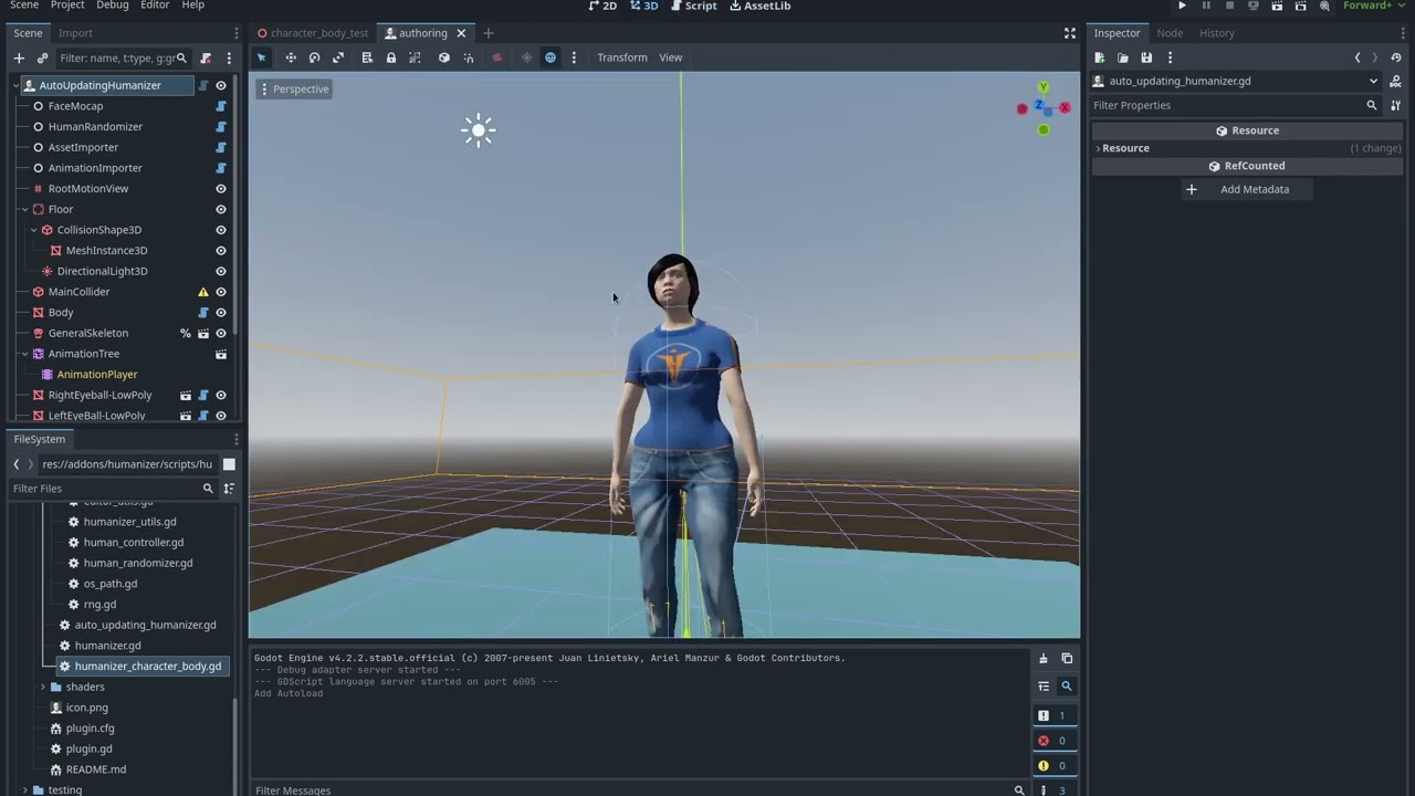 Upcoming In Game Features - Humanizer Free Open Source 3D Character Creator Plugin for Godot 4.2