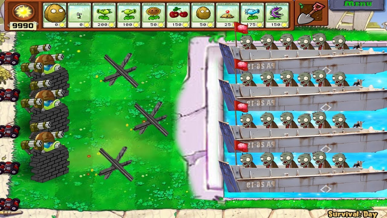 Plants vs Zombies Pak - Gatling Pea vs Zombie Z
