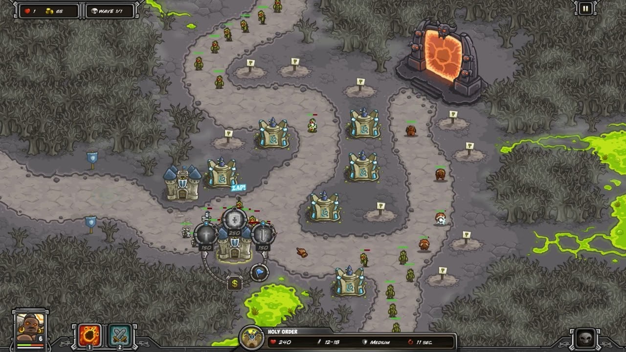 Kingdom Rush - Rotten Forest - Veteran - Iron Challenge