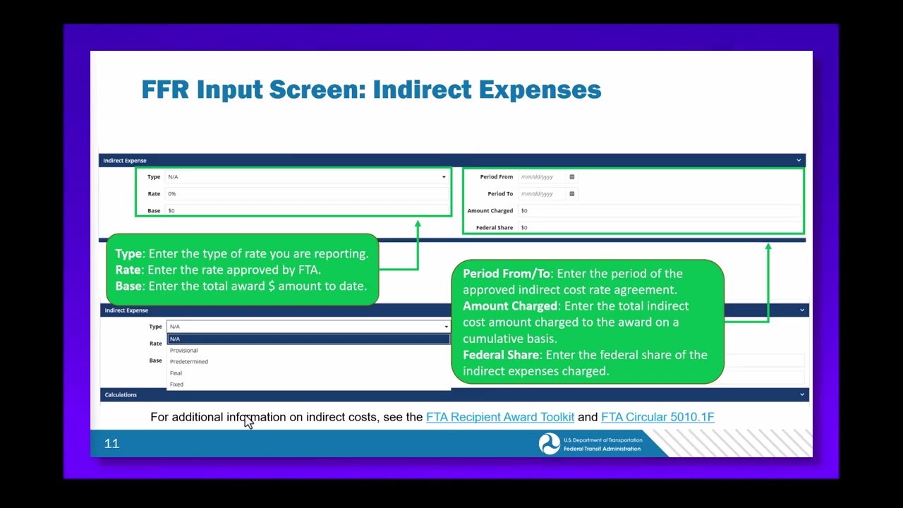 TrAMS Federal Financial Report Video Guide