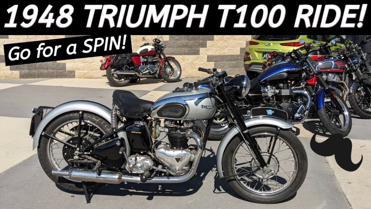 Rare 1948 Triumph T100 Tiger - Let's Go for a RIDE! Double Wahoo!