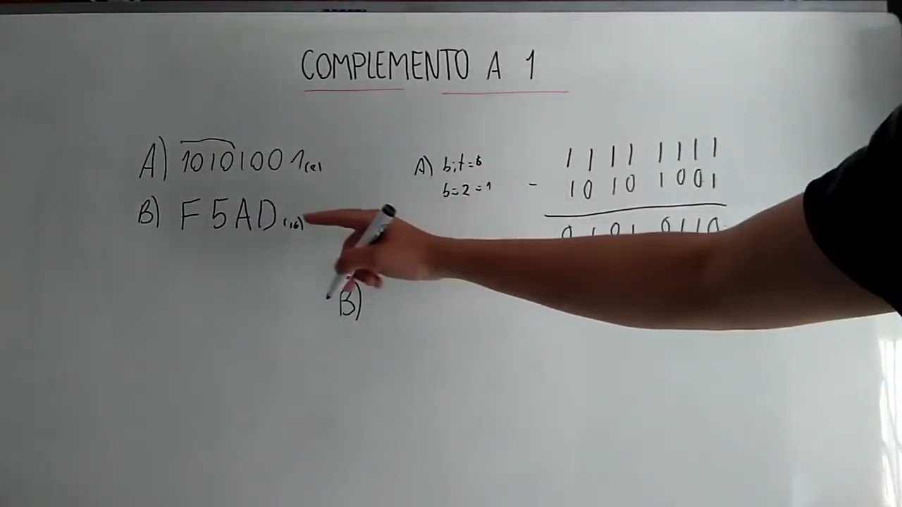 Como hallar el complemento a 1 ej  Examen