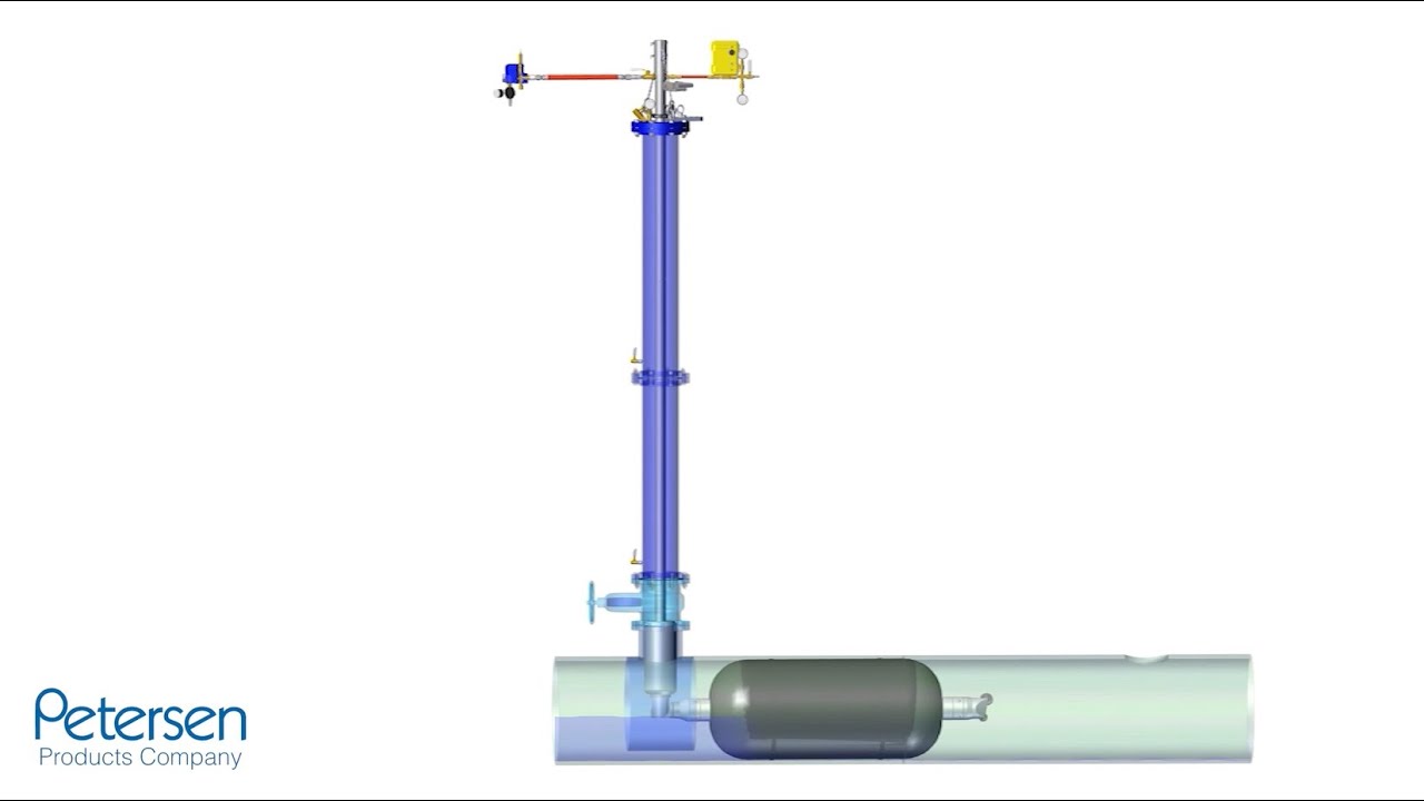 Petestop® 128 series inflatable pipe plug hot tap installation