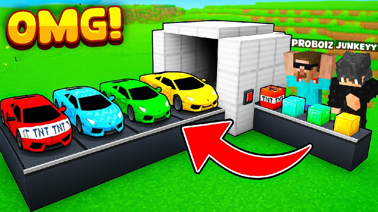 I OPENED A SUPER CAR FACTORY IN MINECRAFT with @ProBoiz95