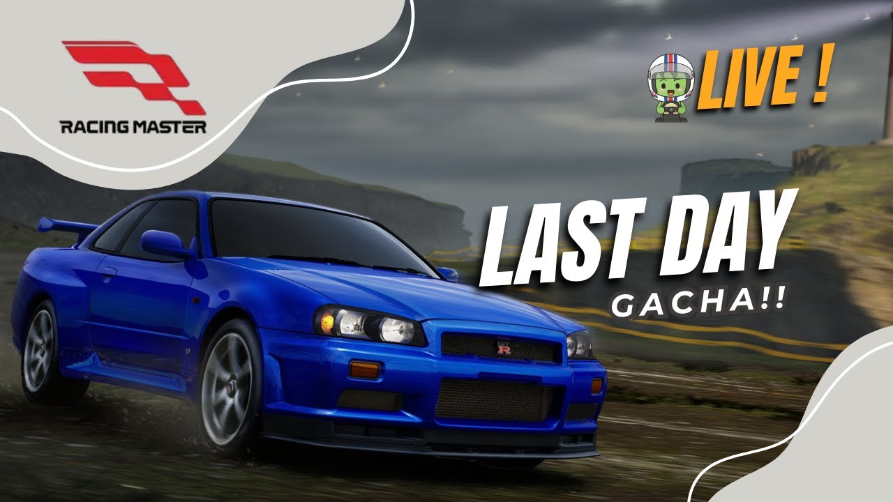 LIVE Racing Master: LAST DAY Gacha!! Agera 1:one, R34 & Reventon