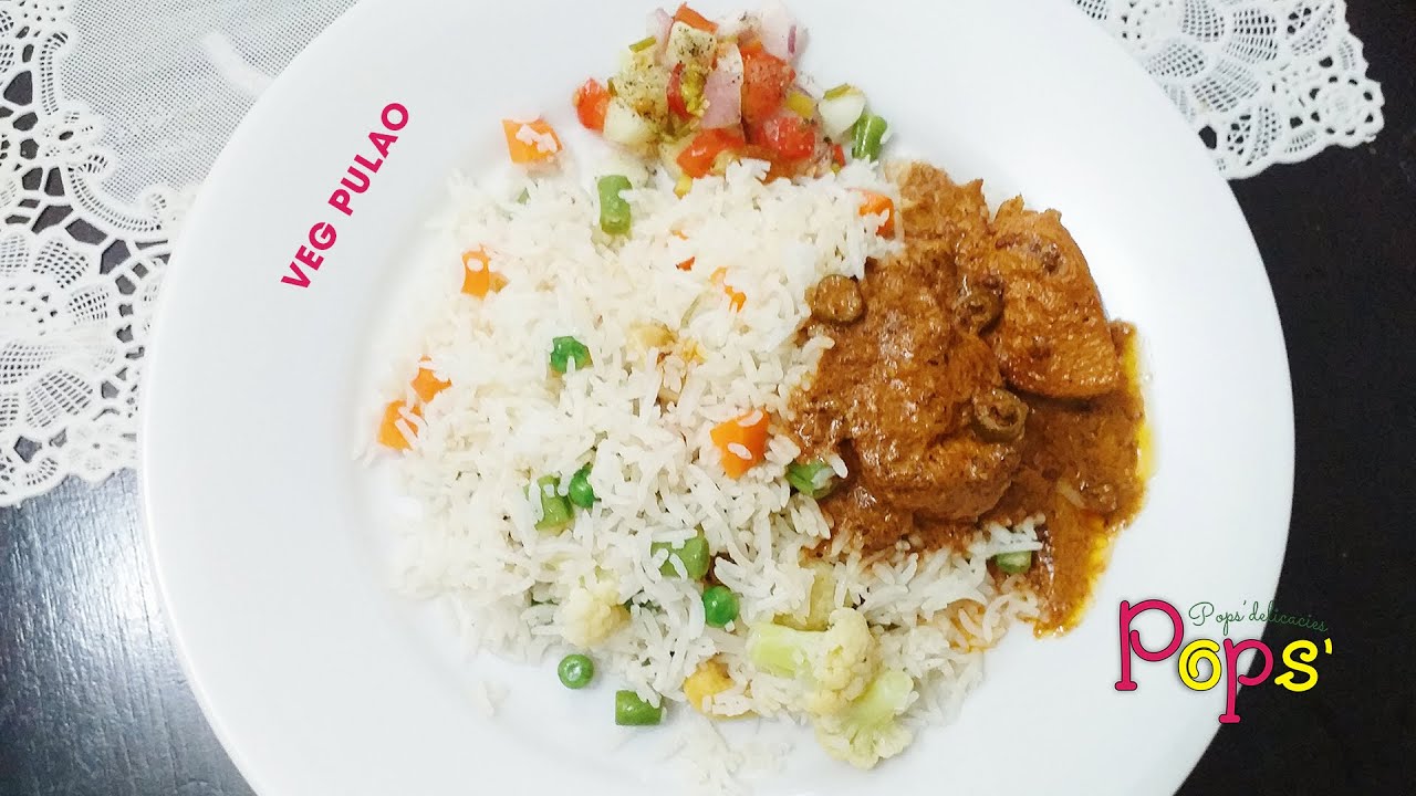 Veg pulao - Pops' delicacies I Vegrice I Vegpulao I Ricerecipe I Pulao #popsdelicacies   #popsvlog