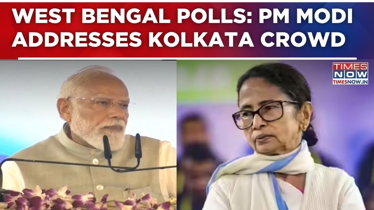 PM Modi Addresses Mega Rally In Kolkata Ahead Of West Bengal Polls, Unveils Key Development Projects