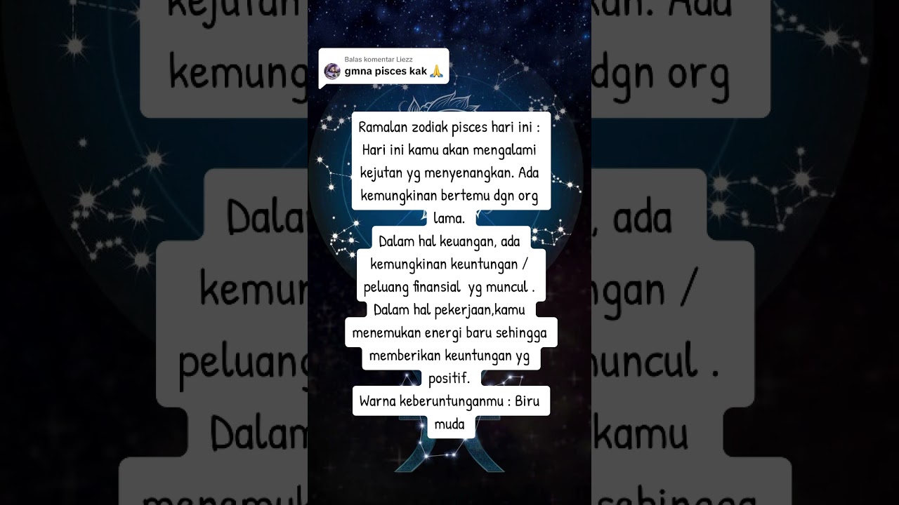 Ramalan zodiak pisces#zodiakpisces #zodiakkarir #horoskop
