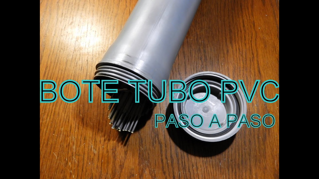 BOTE CON TUBO DE PVC ESTANCO AL AGUA  Para electrodos. DIY a container PVC tube  water resistant.