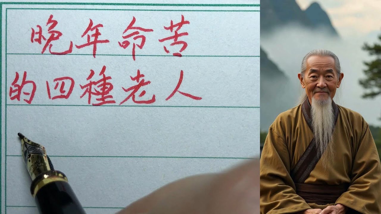 老人言：晚年命苦的四種老人，你是否在其中？希望沒有你！ #硬笔书法 #手写 #中国书法 #中国語 #毛笔字 #书法 #毛笔字練習 #老人言 #中國書法 #老人 #傳統文化
