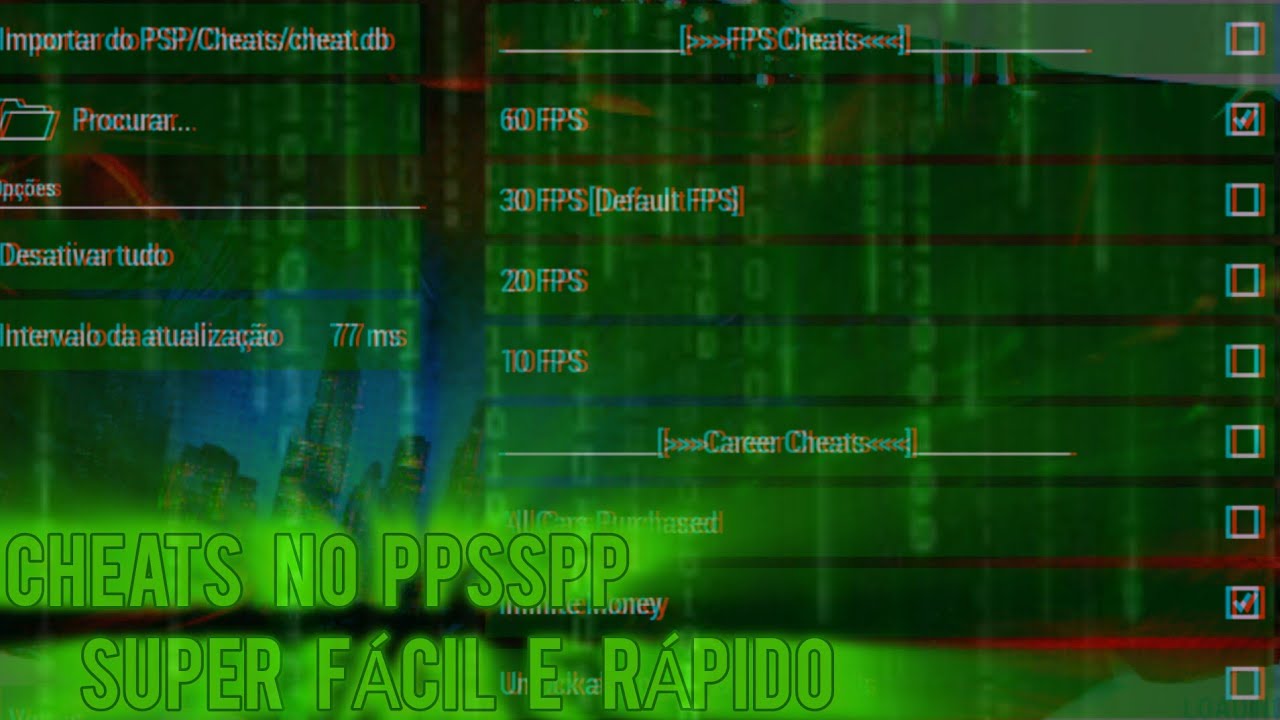 COMO COLOCAR CHEATS NO PPSSPP SUPER FÁCIL E RÁPIDO (2025)