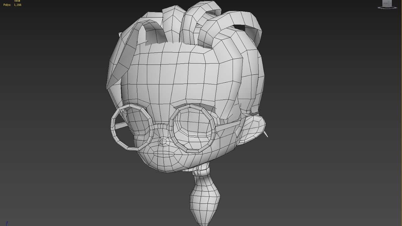 Autodesk 3ds Max chibi / anime character head modeling part 2: details