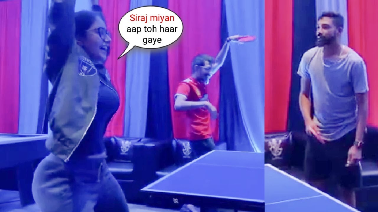 Dhanashree Verma Beats Mohammed Siraj In Table Tennis Match, Yuzvendra Chahal Dance With Wife!..