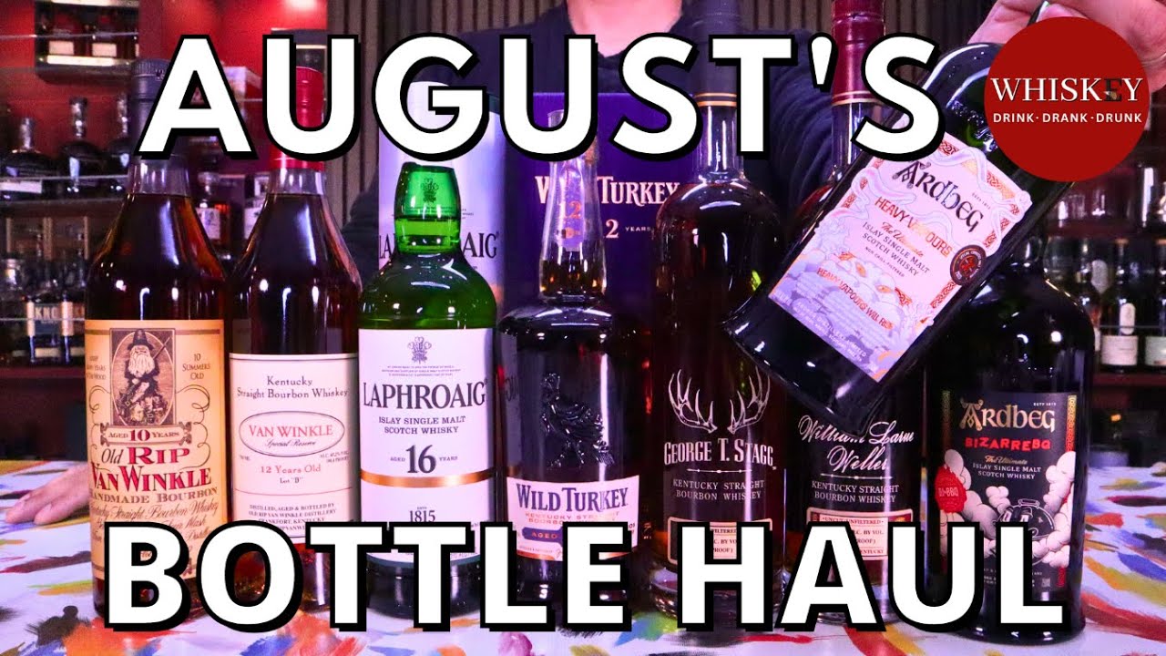 August Whiskey Haul: Old Rip Van Winkle 10, Laphroaig 16, Ardbeg Heavy Vapour , GTS, WLW and more!