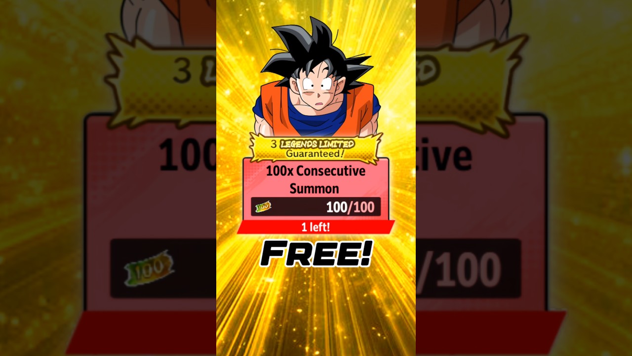 100 TICKET MULTI SUMMON! WHAT DID I GET🤯?! (Dragon Ball Legends) #dblegends #dbl #shorts