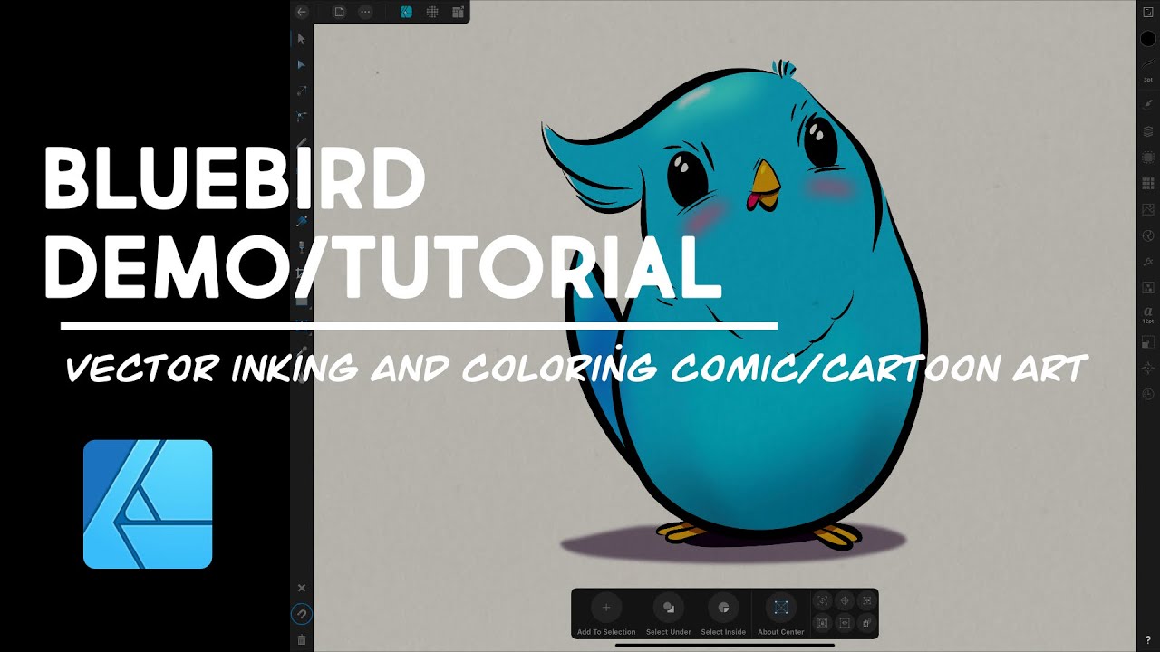 Bluebird Demo - Affinity Designer on iPad
