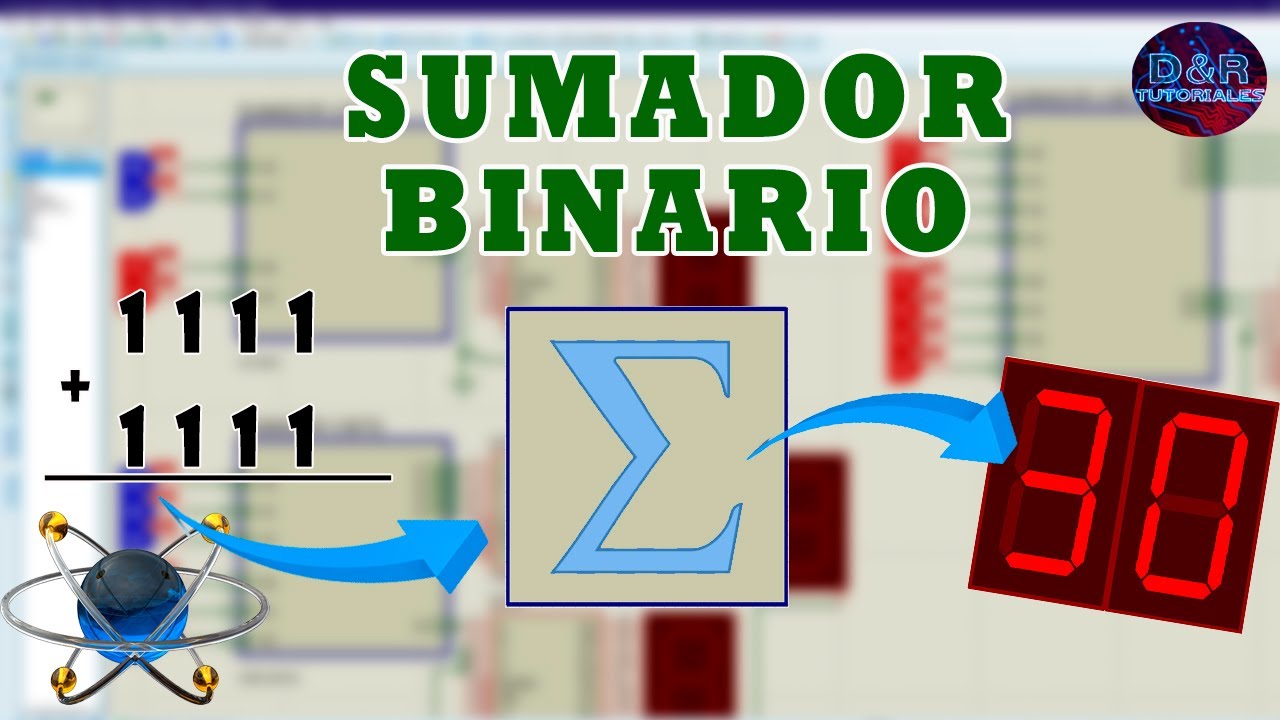 Sumadores binarios (2, 3 y 4 bits) con Compuertas Lógicas y Displays | D&R Tutoriales